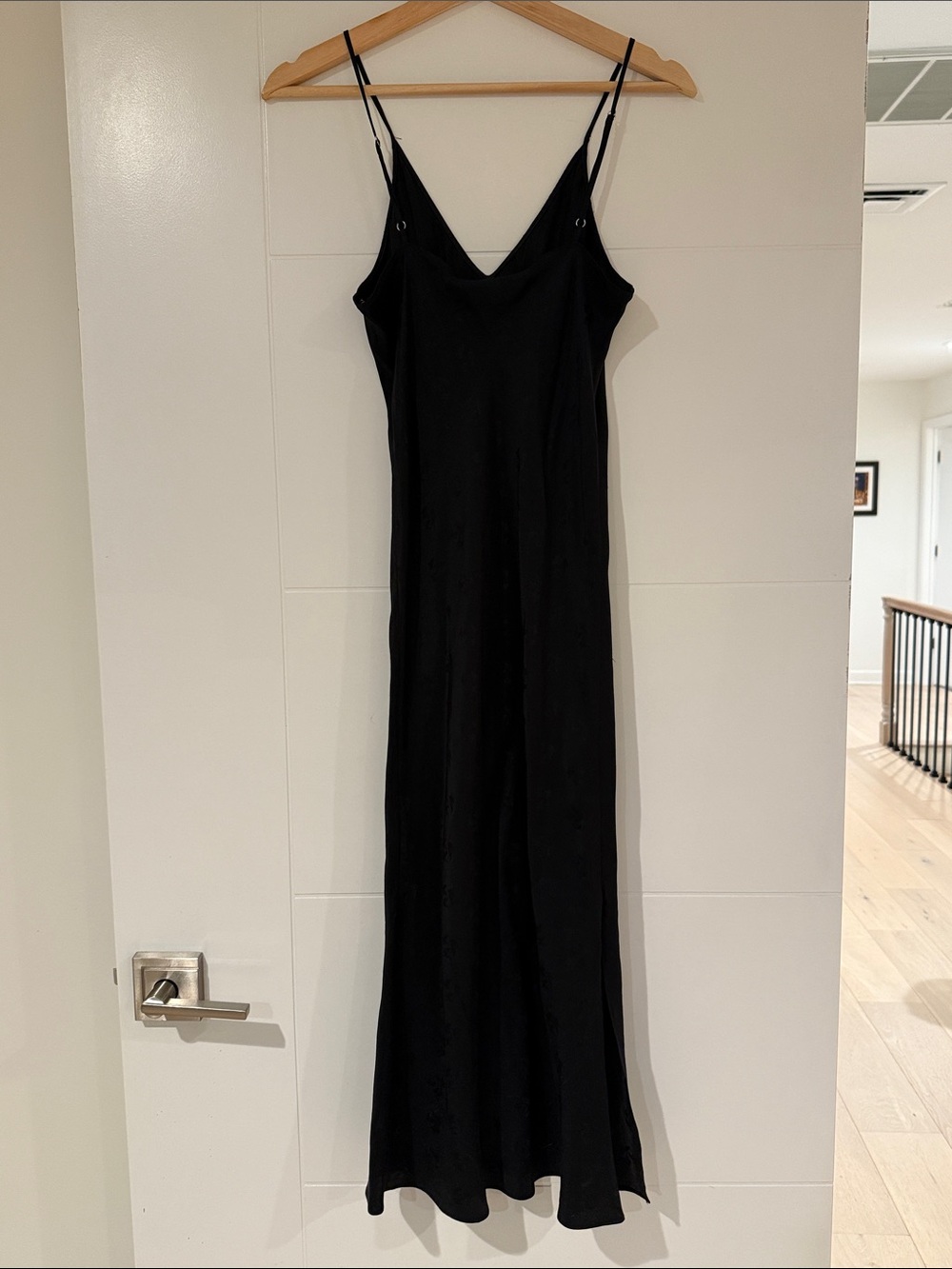 Billy Reid 100% Silk Floral Maxi Dress in Black Size XS Like New